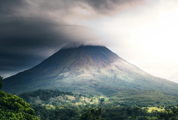 Un volcán en Costa Rica